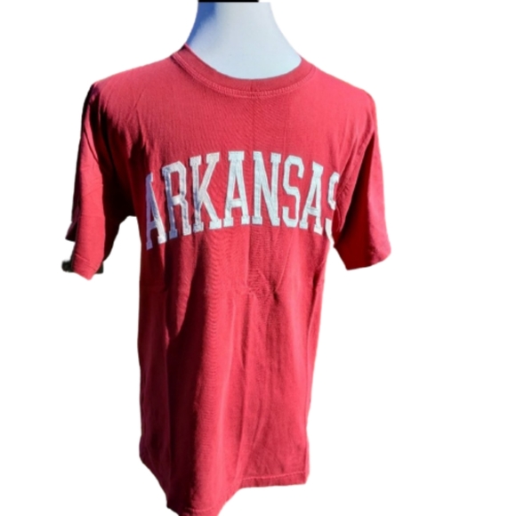 None Other - ARKANSAS RAZORBACKS Embroidered Tee Red Sz L
